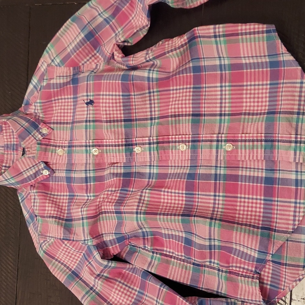 Ralph Lauren Plaid button down shirt for boys